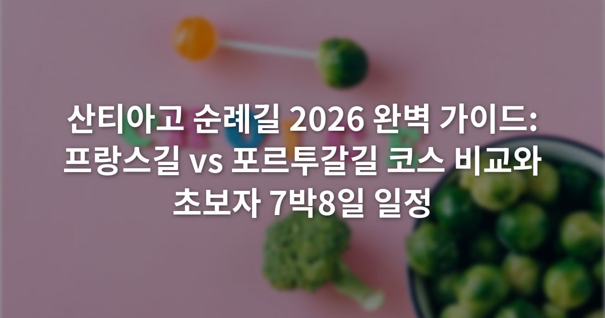 산티아고 순례길 2026 완벽 가이드: 프랑스길 vs 포르투갈길 코스 비교와 초보자 7박8일 일정