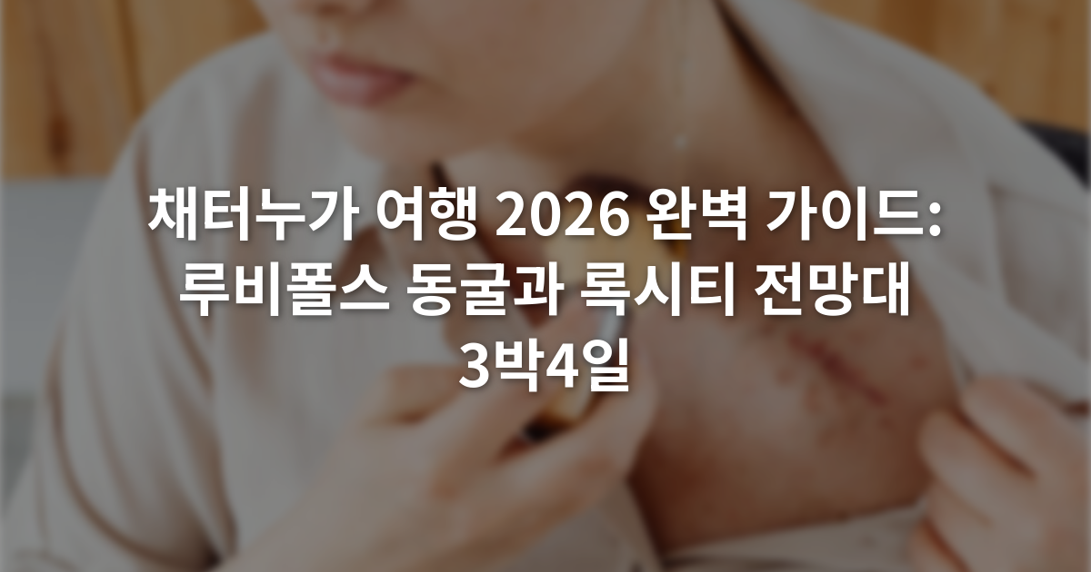 채터누가 여행 2026 완벽 가이드: 루비폴스 동굴과 록시티 전망대 3박4일